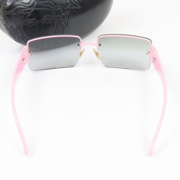 RARE Versace Vintage Medusa Semi Rimless Pink Rose Sunglasses 90s 2029-B - Picture 3 of 10